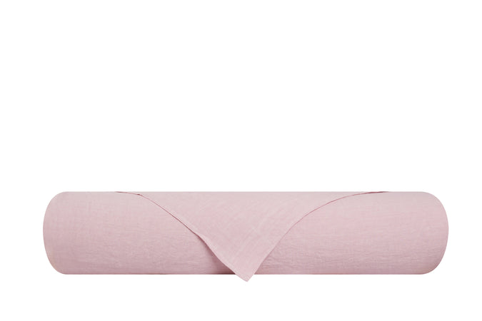 Copripiumino in puro lino stonewashed Rosa