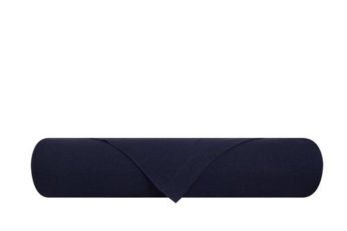 Lenzuolo piano in puro lino stonewashed Blu Notte
