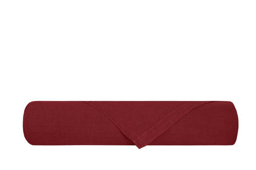 Copripiumino in puro lino stonewashed Bordeaux