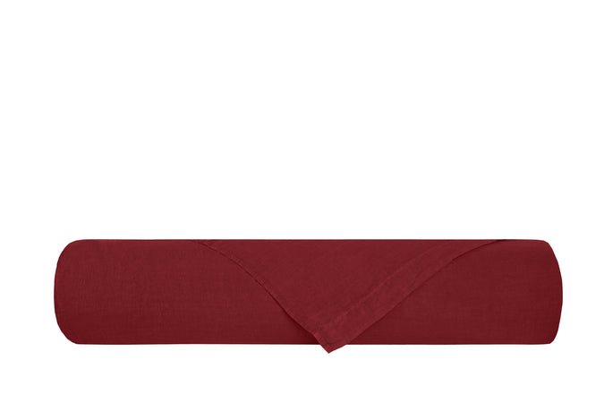Copripiumino in puro lino stonewashed Bordeaux