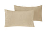 Coppia di federe in puro lino stone washed Sabbia