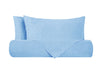 Parure copripiumino in puro lino stone washed Azzurro