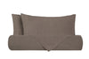 Parure copripiumino in puro lino stone washed Tortora