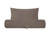 Parure copripiumino in puro lino stone washed Tortora