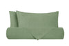 Parure copripiumino in puro lino stone washed Verde Oliva