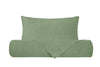 Parure letto in Puro Lino Stonewashed Verde Oliva
