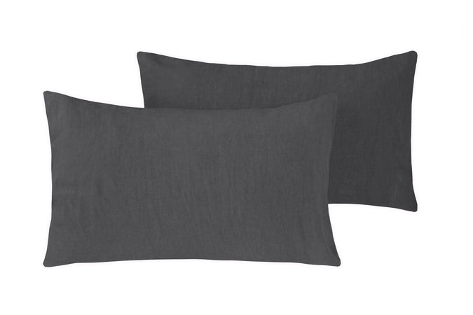 Parure copripiumino in puro lino stone washed  Grigio Tifone