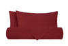 Parure letto in Puro Lino Stonewashed Bordeaux