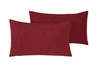 Coppia di federe in puro lino stone washed  Bordeaux
