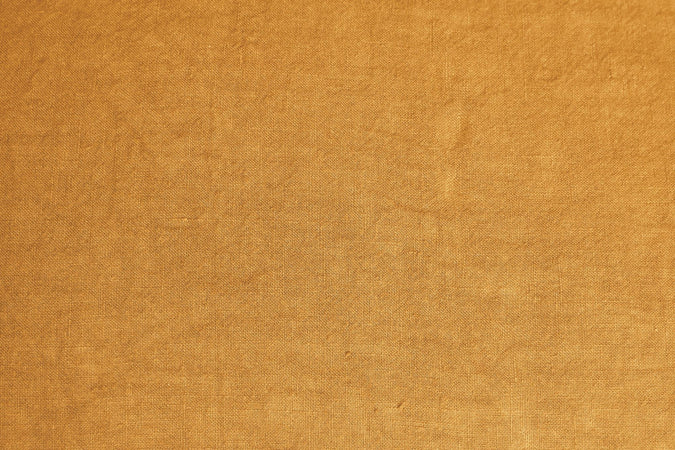 Coppia di federe in puro lino stone washed Ocra