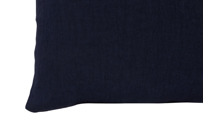 Parure copripiumino in puro lino stone washed Blu Notte