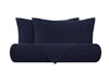 Parure copripiumino in puro lino stone washed Blu Notte