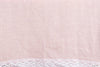 Runner da tavola in 100% puro lino lavato delavè stone washed morbido resistente elegante made in italy Rosa con Pizzo