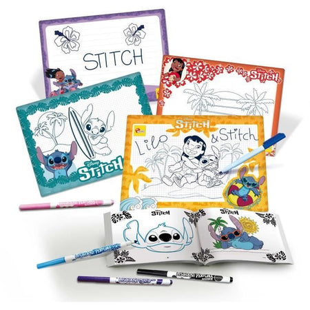 Kit da disegno - LISCIANIGIOCHI - STITCH - Pennarelli profumati - Matite colorate, adesivi