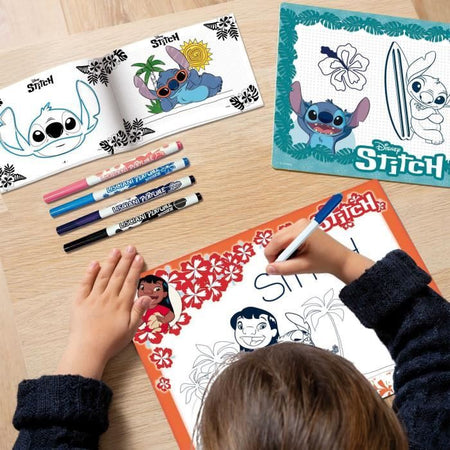 Kit da disegno - LISCIANIGIOCHI - STITCH - Pennarelli profumati - Matite colorate, adesivi