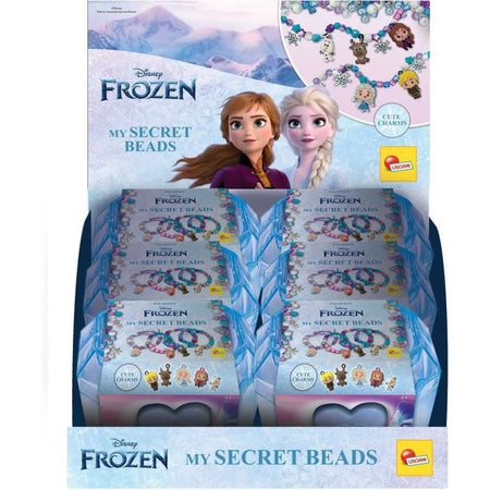 Kit per la creazione di gioielli - Lisciani - FROZEN - Scatola con lucchetto - Perline colorate - Ciondoli Frozen