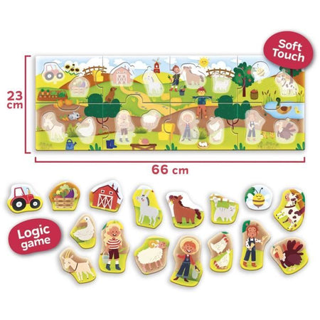 La Fattoria - Puzzle Panoramico - CAROTINA BABY - Sviluppo della logica, Motricità fine