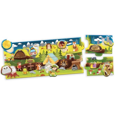 Il Bosco - Puzzle Panoramico - CAROTINA BABY - Sviluppo della logica, Motricità fine