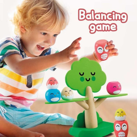 Equilibrio sull'albero - Gioco Montessori - MONTESSORI WOOD - Gioco di equilibrio, albero e uccelli
