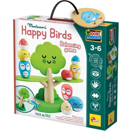 Equilibrio sull'albero - Gioco Montessori - MONTESSORI WOOD - Gioco di equilibrio, albero e uccelli