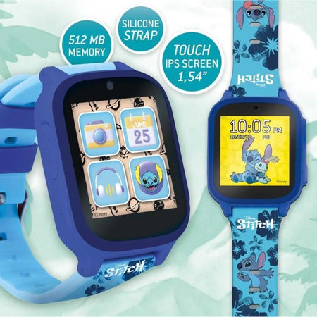 Orologio educativo - HI TECH - STITCH - Quadranti personalizzabili, 5 giochi interattivi