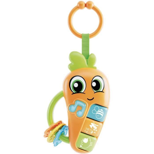 Carota - Sonaglio elettronico - CAROTINA BABY - Melodie e suoni di animali, anelli da dentizione