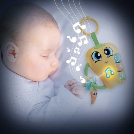 Pepper - Sonaglio elettronico - CAROTINA BABY - Suoni e melodie allegre, anelli per la dentizione