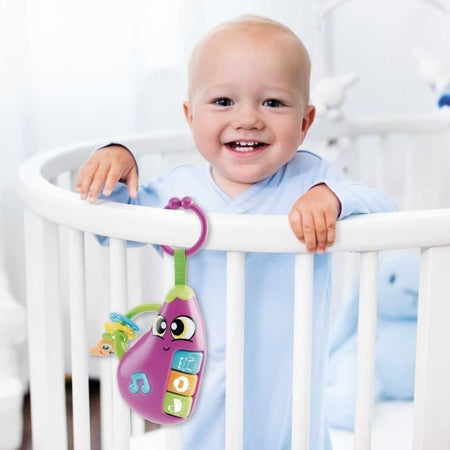 Melanzana - Sonaglio Elettronico - CAROTINA BABY - Melodie e Suoni di Animali, Anelli da Dentizione