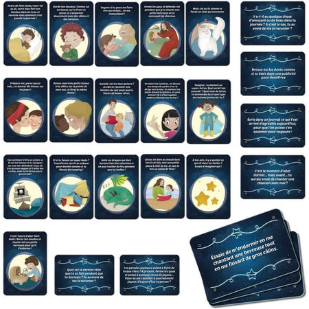 Gioco di carte della buonanotte - Gioco educativo - ABILIT DI VITA - Carte illustrate