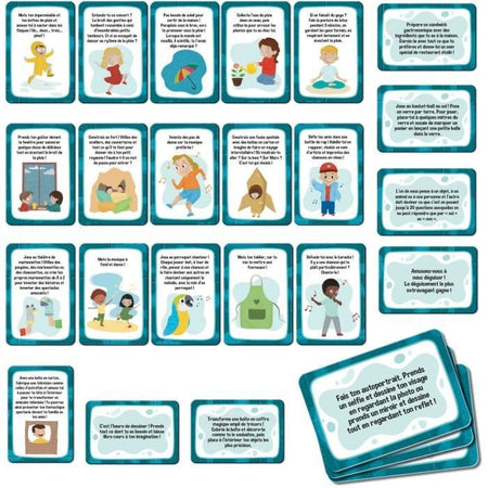 Gioco di carte "Tenersi occupati quando piove" - Gioco educativo - COMPETENZE DI VITA - Carte illustrate