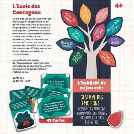 Gioco di carte per bambini coraggiosi - Gioco educativo - ABILIT DI VITA - Carte illustrate
