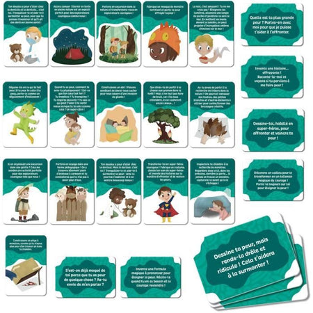 Gioco di carte per bambini coraggiosi - Gioco educativo - ABILIT DI VITA - Carte illustrate