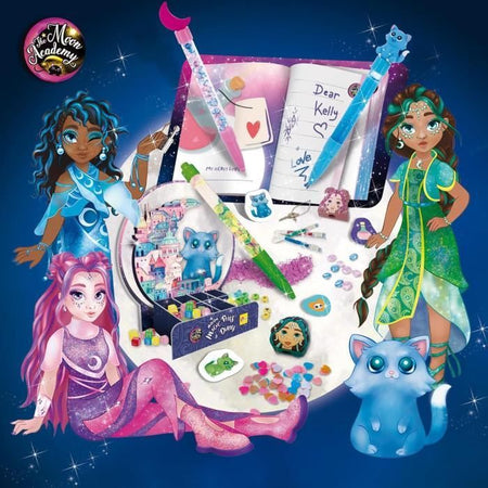 Penne magiche e diario - Kit creativo - THE MOON ACADEMY - Penne personalizzate, diario incluso
