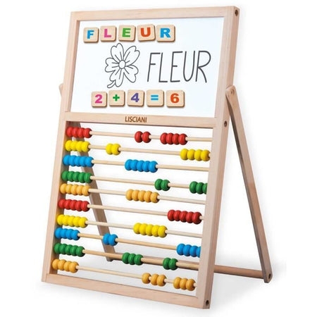 Il mio primo cavalletto per le abilità - Gioco Montessori - MONTESSORI - Lavagna bifacciale, lettere e numeri magnetici