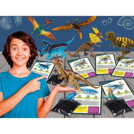 Un mese con i dinosauri - Kit scientifico - SONO UN GENIO - 31 dinosauri