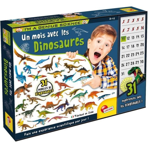 Un mese con i dinosauri - Kit scientifico - SONO UN GENIO - 31 dinosauri
