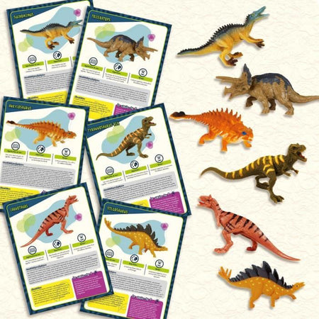Un mese con i dinosauri - Kit scientifico - SONO UN GENIO - 31 dinosauri