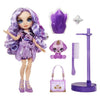 Bambola arcobaleno di alta moda con kit di slime e animale domestico - Viola (Viola) - Bambola glitterata da 28 cm con kit di slime