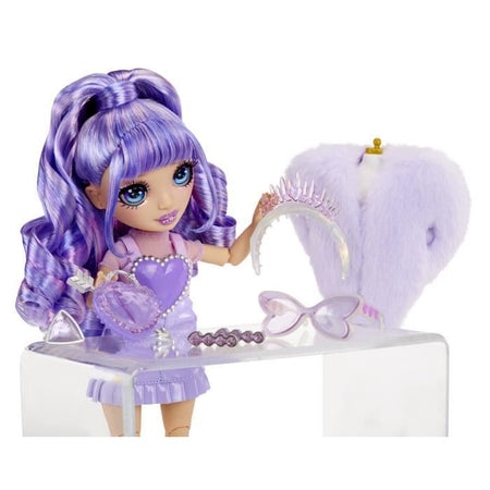 Bambola manichino di cristallo alto arcobaleno 27 cm - Viola