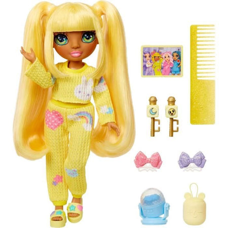 Junior High Pyjama Party - Bambola fashion articolata da 22 cm - Sunny (Giallo) - Molti accessori - da 4 anni