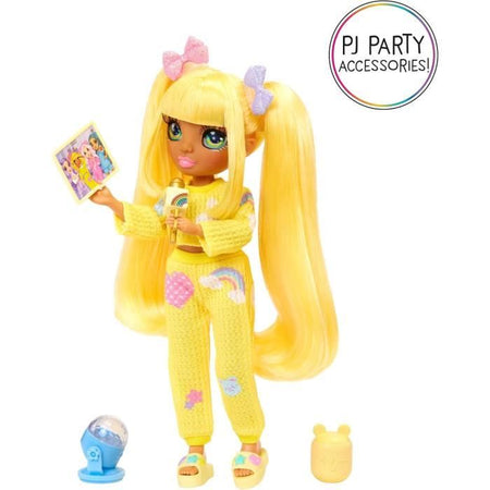 Junior High Pyjama Party - Bambola fashion articolata da 22 cm - Sunny (Giallo) - Molti accessori - da 4 anni
