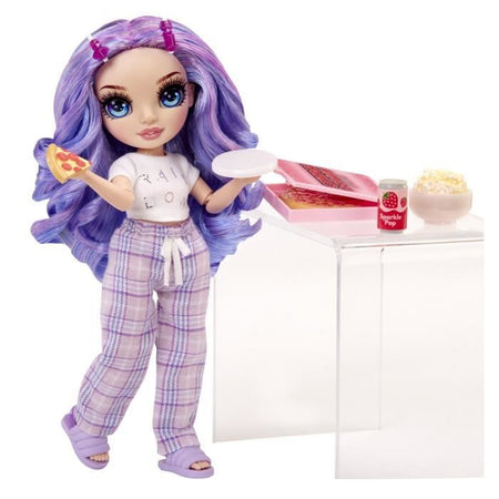 Junior High Pyjama Party - Bambola fashion articolata da 22 cm - Viola (Viola) - Molti accessori - da 4 anni