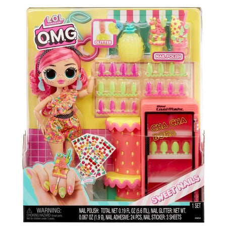 LOL Surprise OMG Sweet Nails - Barra per unghie - Bambola fashion Pinky Pops Fruit Shop - Tema frutta - Dai 4 anni in su