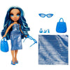 Rainbow High Swim & Style - Bambola fashion snodabile 27 cm - Skyler (Blu) - Costume da bagno + Pareo - da 4 anni