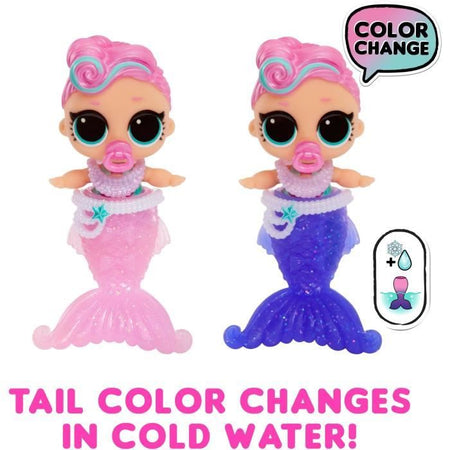 LOL Surprise - Baby Sirene - La coda della sirena cambia colore - 8 personaggi da collezionare - Casuale