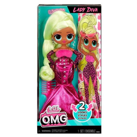 LOL Surprise OMG - Fashion Doll 24 cm - Lady Diva - 2 abiti con pettine e accessori - Dai 4 anni