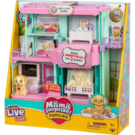 Clinica Veterinaria - PICCOLI ANIMALI VIVI - Mama Surprise - Accessori Inclusi - Parto Magico