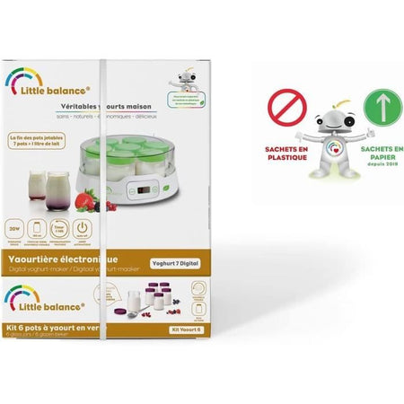 Macchina per yogurt - LITTLE BALANCE - Digitale - 7 vasetti + 6 vasetti aggiuntivi