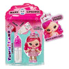 Yummiland - 1 bambola da 10 cm e un lucidalabbra glitterato da creare - Bianca - Gusto Chewing Gum - Dai 4 anni in su