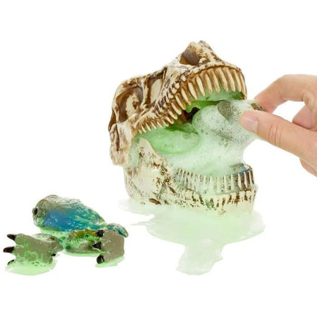 GrossMos - Testa di dinosauro gigante - Scopri i tuoi mini dinosauri nello slime - 4 modelli da collezionare - Casuale
